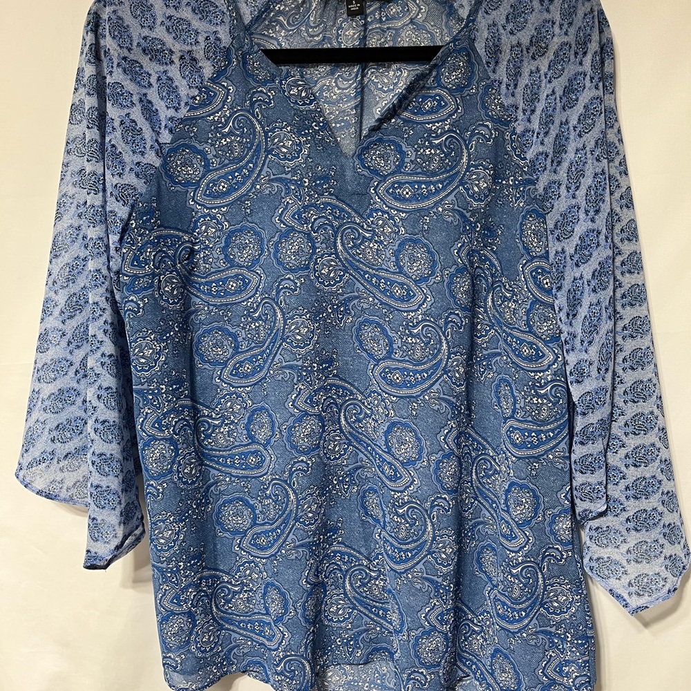 Zac & Rachel Blue Paisley Tunic
